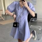 Short-sleeve A-line Dress / Mid Idress