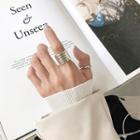 925 Sterling Silver Lettering Ring 1 Piece - Ring - Wide - Lettering - One Size