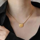 Fringed Pendant Alloy Necklace Necklace - Gold - One Size