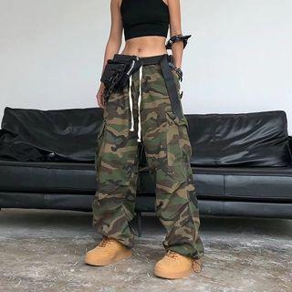 Camouflage Print Baggy Pants