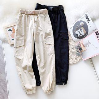 Belted Harem Cargo Pants