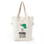 Dinosaur Print Canvas Shopper Bag Off-white - One Size