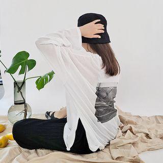Print Back M Lange T-shirt