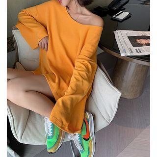 One Shoulder Oversize Flared-sleeve T-shirt