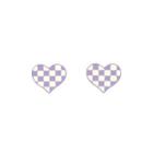 Glaze Check Heart Earring
