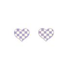 Glaze Check Heart Earring