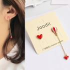 Non-matching Hot Air Balloon & Heart Drop Earring