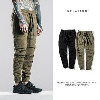 Ripped Drawstring Pants