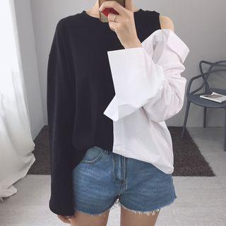 Asymmetric Long-sleeved Top