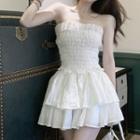 Strapless Layered Mini A-line Dress