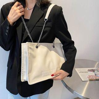 Lettering Chain Tote Bag