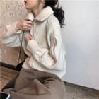 Cable Knit Loose-fit Sweater Almond - One Size
