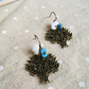 Sweet Little Copper Trees Earrings