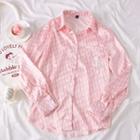 Loose-fit Printed Light Shirt Pink - One Size