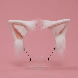 Dog Ear Cosplay Headband White - One Size