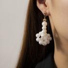 Faux Pearl Drop Earring 1 Pair - 2182 - Gold - One Size