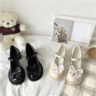 Bow Block-heel Mary Jane Shoes