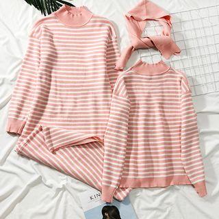 Drop-shoulder Striped Sweater / Dress