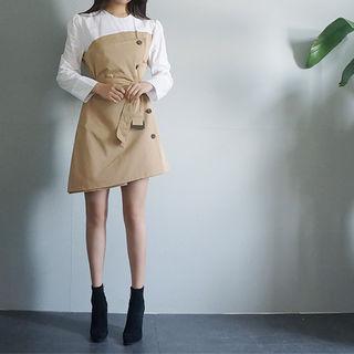 Two-tone Mini Trench Dress