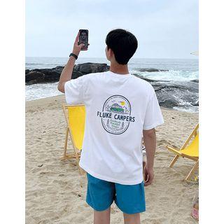 Graphic Print Pigment T-shirt