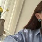 Irregular Disc Stud Earring