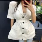 Short-sleeve Single-breasted Shirt