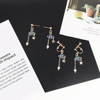 Planet & Star Dangle Earring