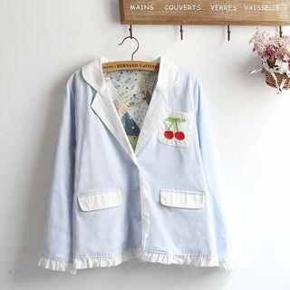 Ruffle Trim Blazer