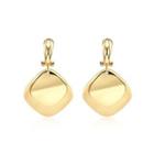 Fashion Simple Plated Gold Geometric Diamond Earrings Golden - One Size