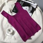 Knit Sleeveless Top Fuchsia - One Size One Size