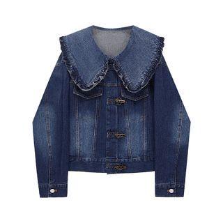 Wide-collar Denim Jacket