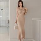 Cap-sleeve Midi Mermaid Dress