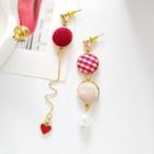 Non-matching Bobble Drop Earring / Clip-on Earring