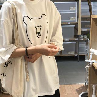 Printed T-shirt White - One Size