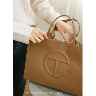 Embossed Tote Bag With Shoulder Strap