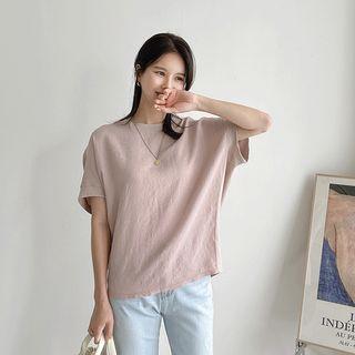 Batwing-sleeve Dip-back Top