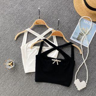Cross Strap Cutout Suspender Top