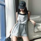 Sleeveless Playsuit / Long Sleeve Loose T-shirt / Tank Top