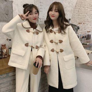 Embroidered Trim Duffle Jacket