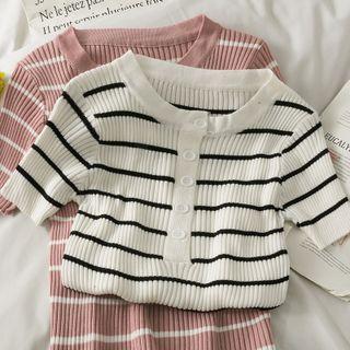 Skinny Striped Knit Top