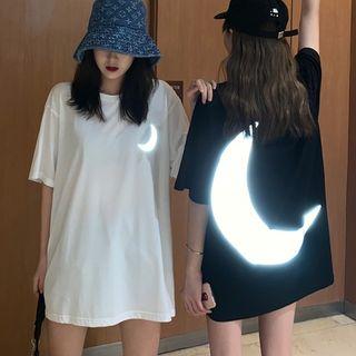 Print Short-sleeve Oversized T-shirt