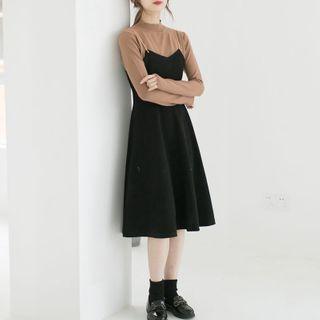 Chain Strap V-neck A-line Dress
