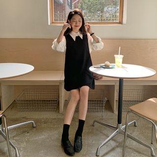 Sleeveless A-line Minidress Black - One Size
