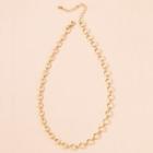Circle Alloy Necklace Gold - One Size
