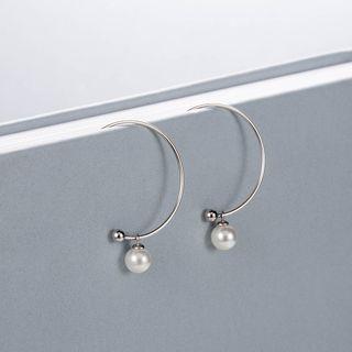 925 Sterling Silver Beaded Drop Earring