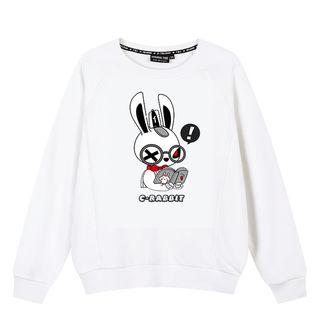 Long-sleeve Reading Book Rabbit Pullover