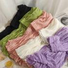 Elastic High-waist Ruched Midi Skirt In 5 Colors