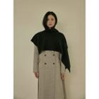Turtleneck Asymmetric Knit Capelet