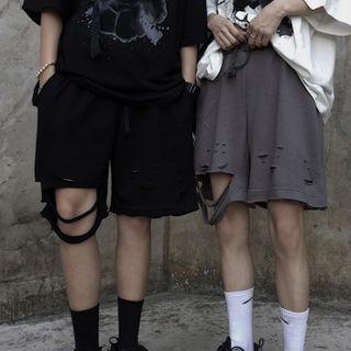 Cutout Straight Leg Shorts