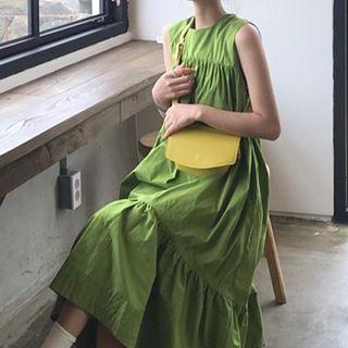 Sleeveless Midi Dress Avocado Green - One Size